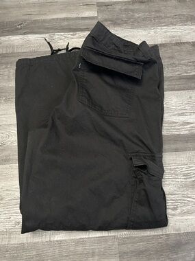 Women's Black 94 Baggy Cargo Jeans with Utility Pockets